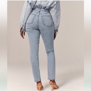 Abercrombie 90s slim ultra straight high rise curve love jean